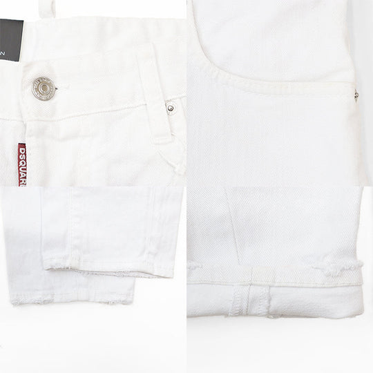 DSQUARED2 Pants S74LA0810 98% cotton, 2% polyurethane white mens 44 Used Authentic