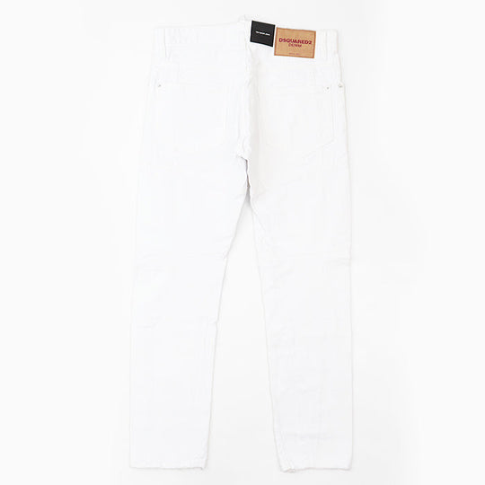 DSQUARED2 Pants S74LA0810 98% cotton, 2% polyurethane white mens 44 Used Authentic