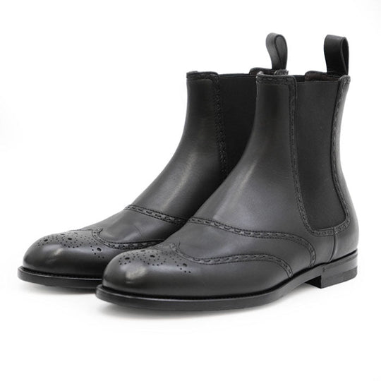 BOTTEGAVENETA boots 100% leather, 100% rubber black mens 40 Used Authentic
