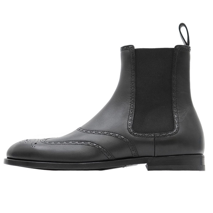 BOTTEGAVENETA boots 100% leather, 100% rubber black mens 40 Used Authentic