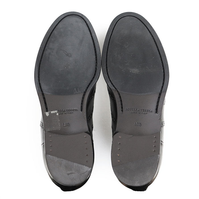 BOTTEGAVENETA boots 100% leather, 100% rubber black mens 40 Used Authentic