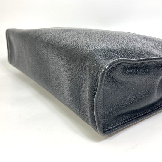 HUNTING WORLD Clutch bag leather black logo business bag mens Used Authentic