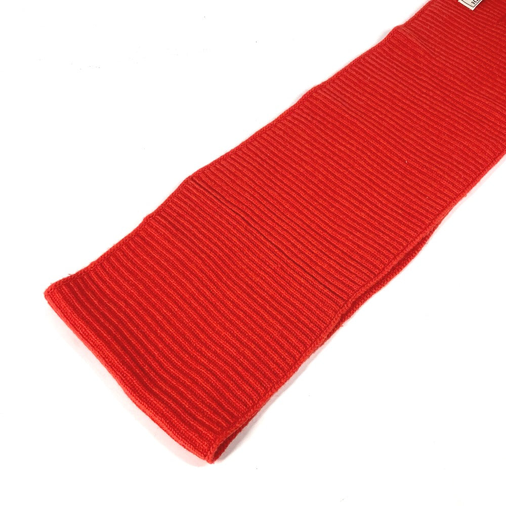HERMES Scarf wool Orange H logo Snood unisex(Unisex) Used Authentic