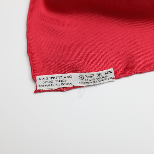 HERMES scarf silk Red Carre90 scarf Festival Women Used Authentic