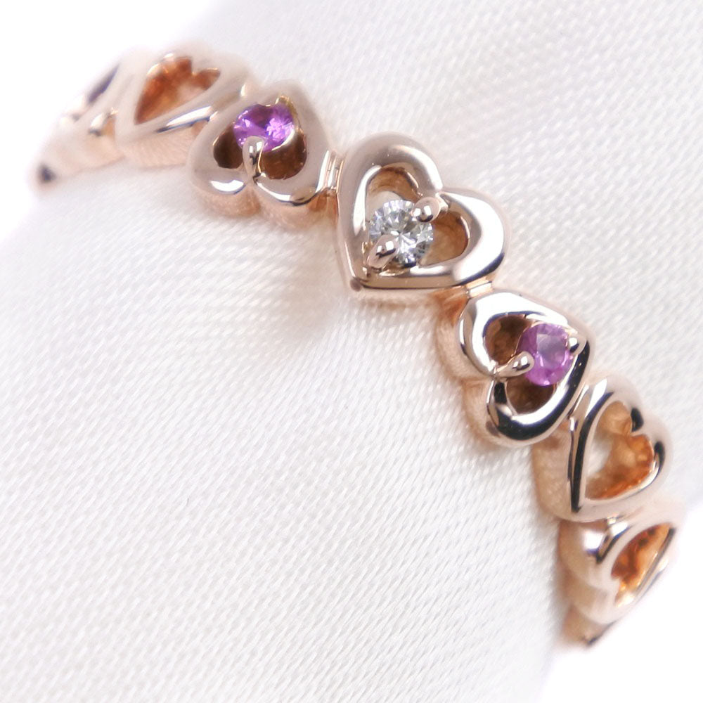 4℃ Ring 18K pink gold, ruby, diamond Red Women Used Authentic