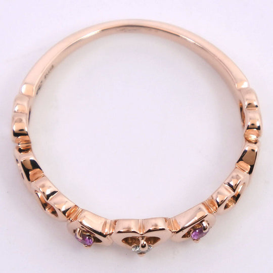 4℃ Ring 18K pink gold, ruby, diamond Red Women Used Authentic
