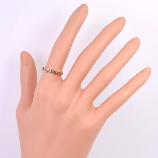 4℃ Ring 18K pink gold, ruby, diamond Red Women Used Authentic