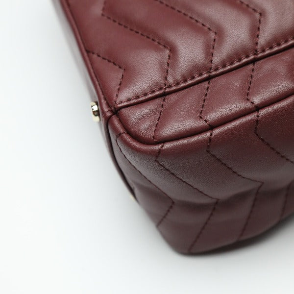 Kate Spade Backpack leather Bordeaux bag quilting Women Used Authentic