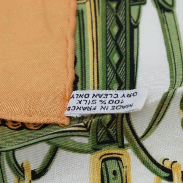 HERMES scarf silk Orange Handkerchief Petit Carre (Carre 45) gourosh silk twill Women Used Authentic