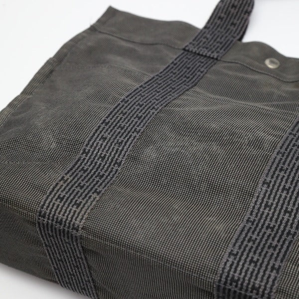HERMES Tote Bag canvas gray Her LineTote MM Business bag canvas mens(Unisex) Used Authentic