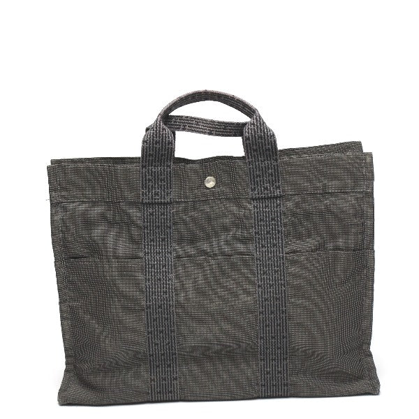 HERMES Tote Bag canvas gray Her LineTote MM Business bag canvas mens(Unisex) Used Authentic