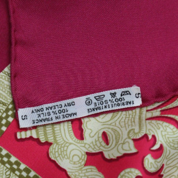 HERMES scarf silk purple Carre90 Knight carriage LA PRESENTATION Women Used Authentic