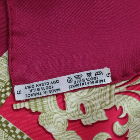 HERMES scarf silk purple Carre90 Knight carriage LA PRESENTATION Women Used Authentic