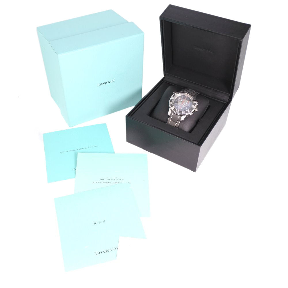 TIFFANY&Co. Watches Quartz 18014637 Stainless Steel Silver T-57 mark gray dial mens Used Authentic