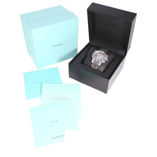 TIFFANY&Co. Watches Quartz 18014637 Stainless Steel Silver T-57 mark gray dial mens Used Authentic