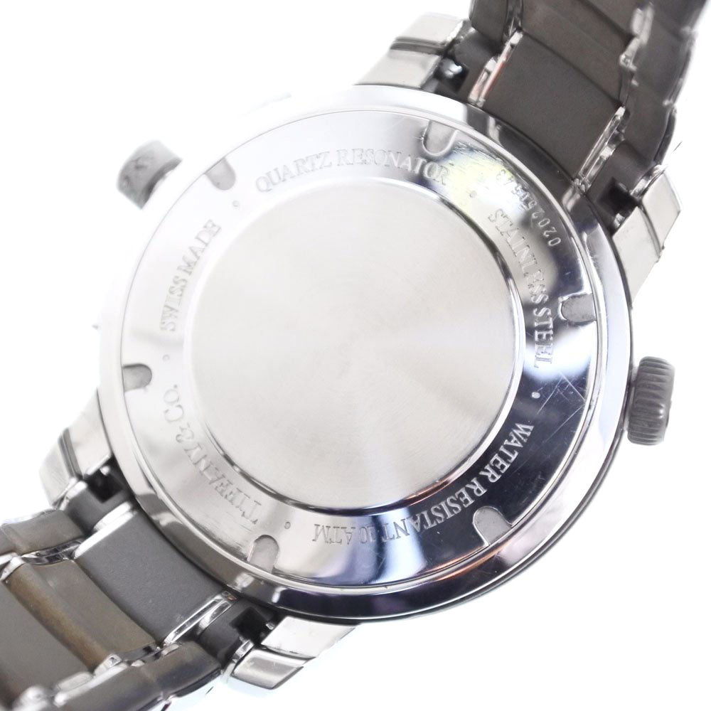 TIFFANY&Co. Watches Quartz 18014637 Stainless Steel Silver T-57 mark gray dial mens Used Authentic