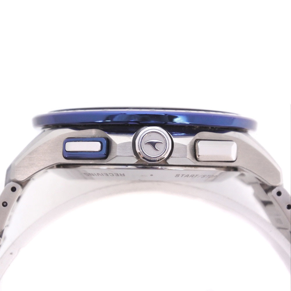 CASIO Watches Solar Powered Radio Watch OCW-G1200-1AJF titanium blue GPS Oceanus black dial mens Used Authentic