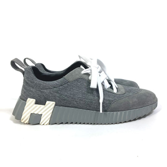 HERMES sneakers Canvas/Suede , Technical Canvas/Suede gray shoes bouncing 35 1/2