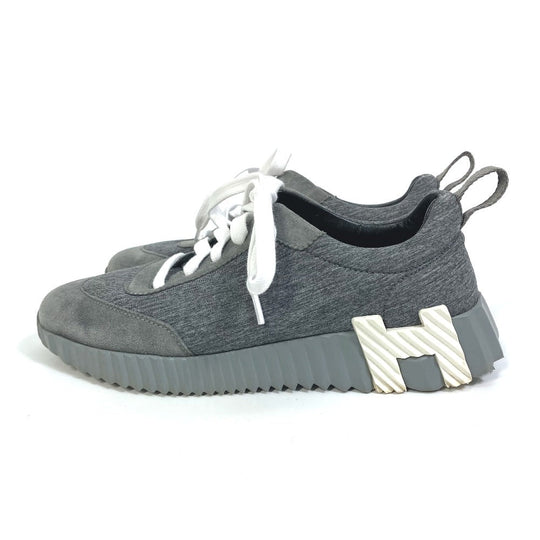 HERMES sneakers Canvas/Suede , Technical Canvas/Suede gray shoes bouncing 35 1/2