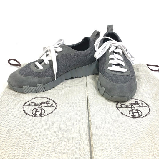 HERMES sneakers Canvas/Suede , Technical Canvas/Suede gray shoes bouncing 35 1/2
