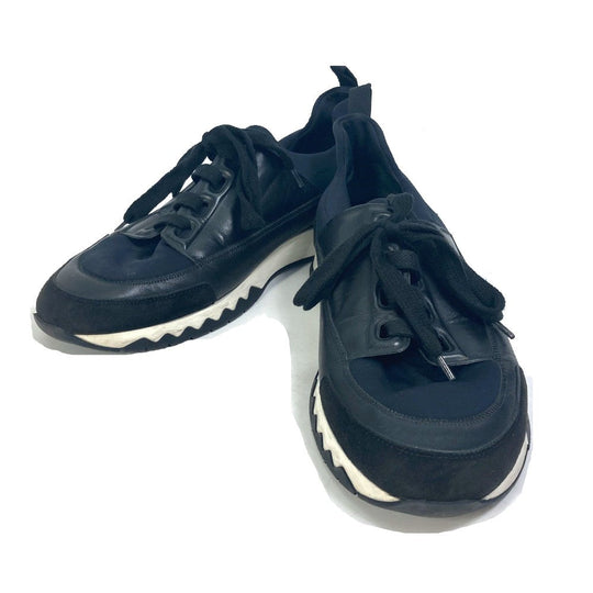 HERMES sneakers Polyamide, Leather black Stadium mens 41 Used Authentic