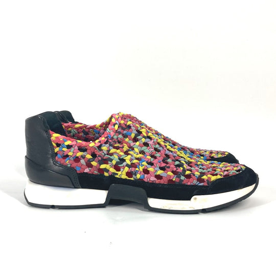 HERMES sneakers leather multicolor Slip-on Women 37 Used Authentic