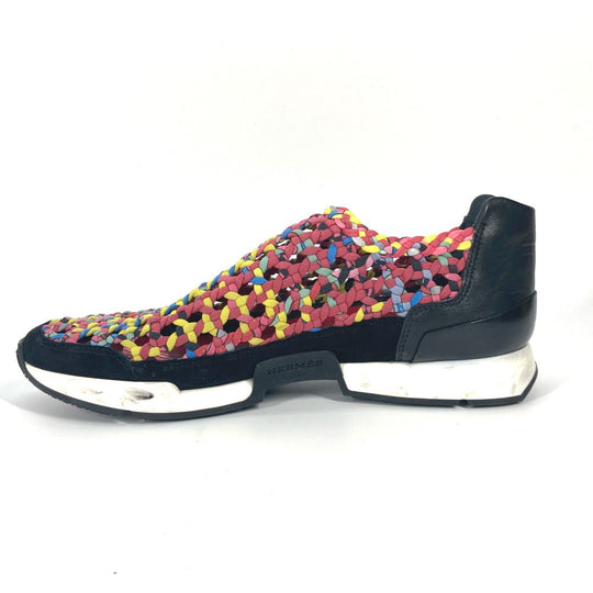HERMES sneakers leather multicolor Slip-on Women 37 Used Authentic