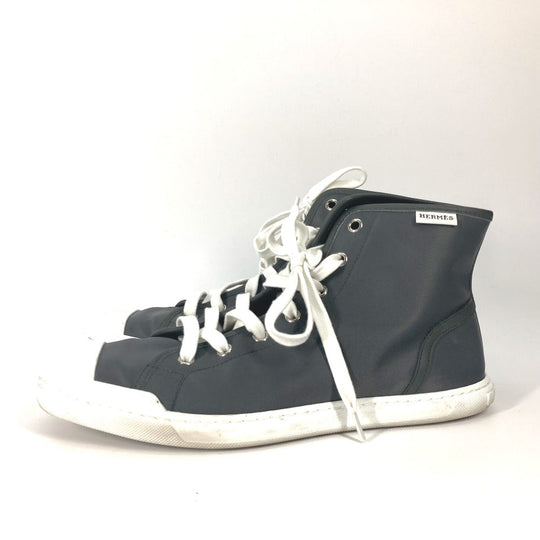 HERMES sneakers Nylon gray laces shoes shoes Express mens 40.5 Used Authentic