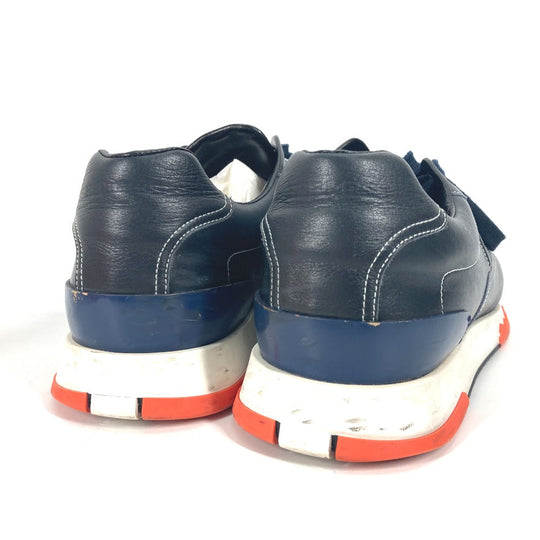 HERMES sneakers leather Navy H logo 43