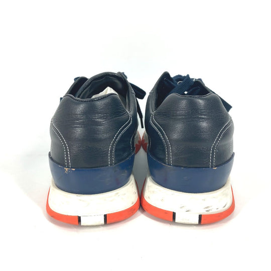 HERMES sneakers leather Navy H logo 43