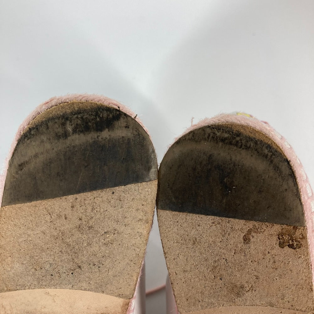 HERMES sneakers Leather, Silk Light pink Women 35 Used Authentic
