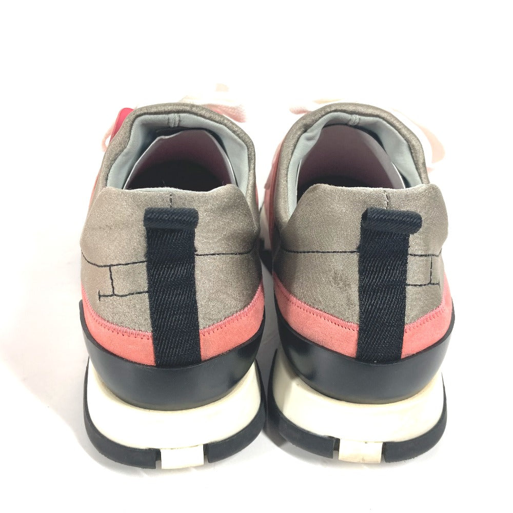 HERMES sneakers suede pink Stadium Women 35.5 Used Authentic