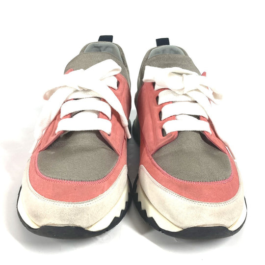HERMES sneakers suede pink Stadium Women 35.5 Used Authentic
