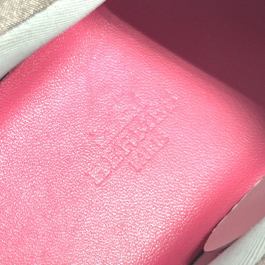 HERMES sneakers suede pink Stadium Women 35.5 Used Authentic