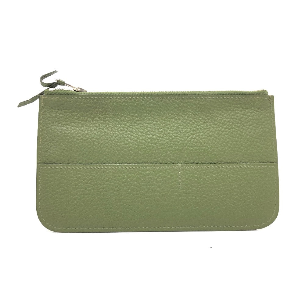 HERMES Long Wallet Purse Togo green Dogon GM Women Used Authentic
