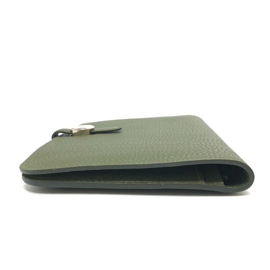 HERMES Long Wallet Purse Togo green Dogon GM Women Used Authentic