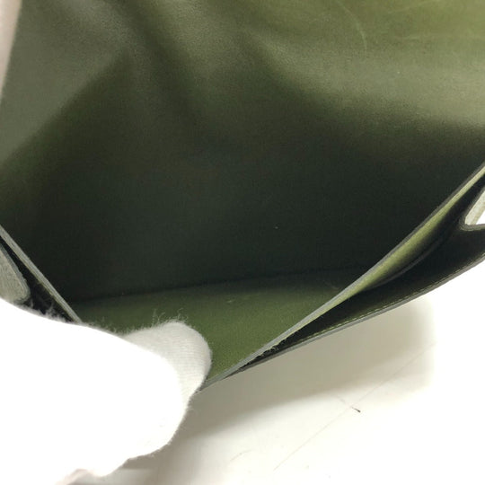 HERMES Long Wallet Purse Togo green Dogon GM Women Used Authentic