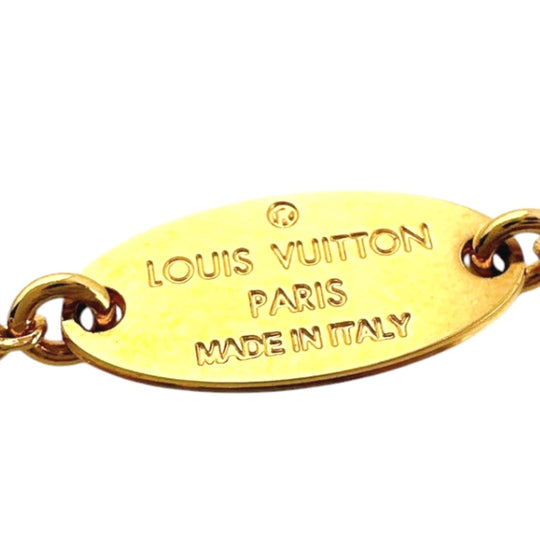 LOUIS VUITTON Necklace M61068 Gold Plated gold Initials Necklace LV&ME M M mens(Unisex) Used Authentic