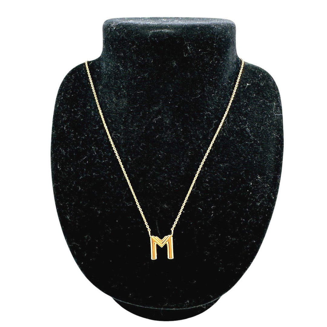 LOUIS VUITTON Necklace M61068 Gold Plated gold Initials Necklace LV&ME M M mens(Unisex) Used Authentic