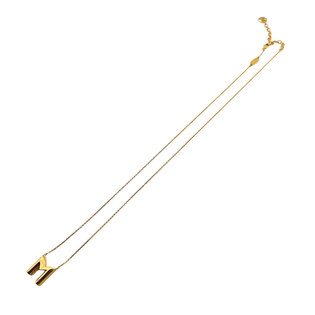 LOUIS VUITTON Necklace M61068 Gold Plated gold Initials Necklace LV&ME M M mens(Unisex) Used Authentic