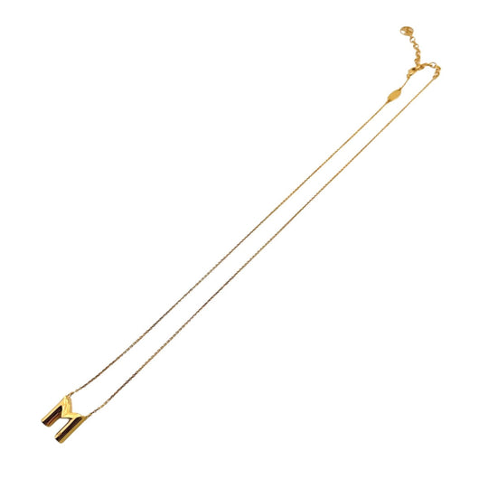 LOUIS VUITTON Necklace M61068 Gold Plated gold Initials Necklace LV&ME M M mens(Unisex) Used Authentic
