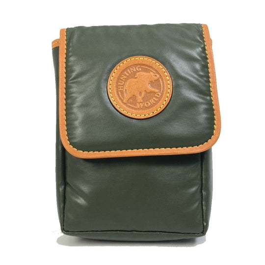 HUNTING WORLD Pouch Nylon / leather Dark green logo Belt pouch mens(Unisex) Used Authentic
