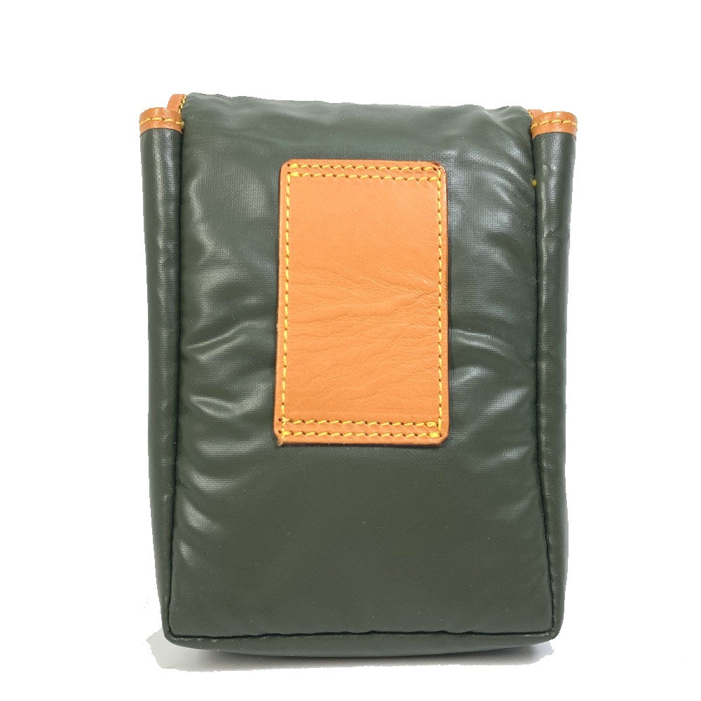 HUNTING WORLD Pouch Nylon / leather Dark green logo Belt pouch mens(Unisex) Used Authentic