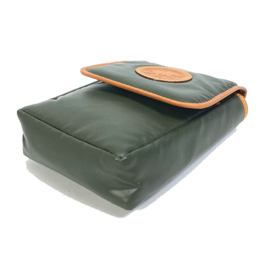 HUNTING WORLD Pouch Nylon / leather Dark green logo Belt pouch mens(Unisex) Used Authentic