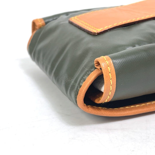 HUNTING WORLD Pouch Nylon / leather Dark green logo Belt pouch mens(Unisex) Used Authentic