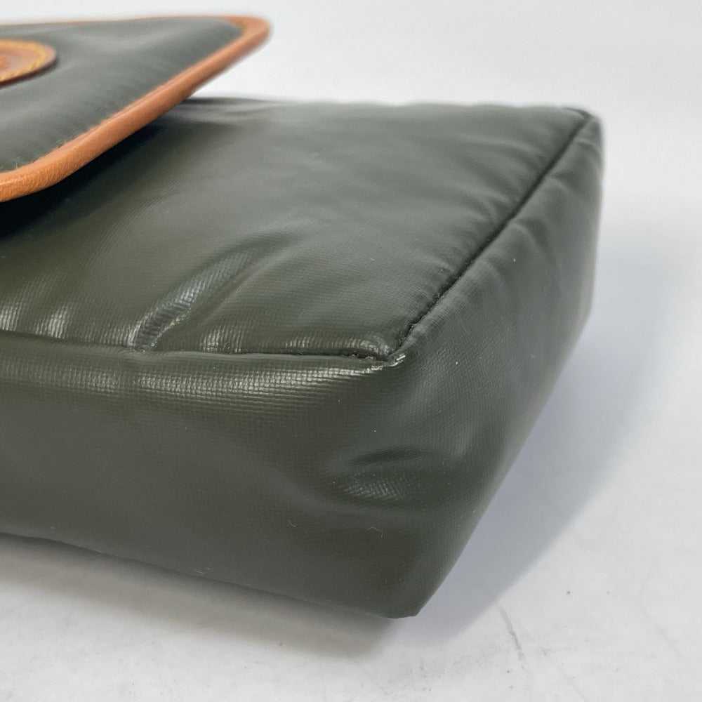 HUNTING WORLD Pouch Nylon / leather Dark green logo Belt pouch mens(Unisex) Used Authentic