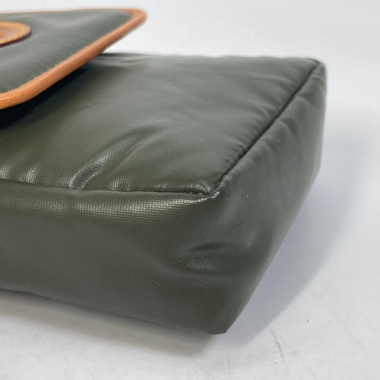 HUNTING WORLD Pouch Nylon / leather Dark green logo Belt pouch mens(Unisex) Used Authentic