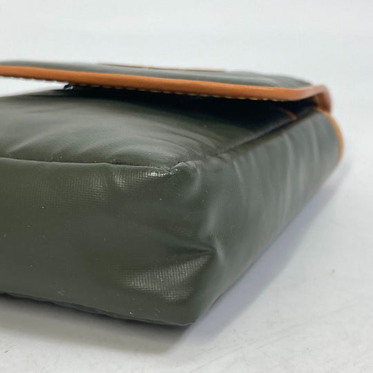 HUNTING WORLD Pouch Nylon / leather Dark green logo Belt pouch mens(Unisex) Used Authentic