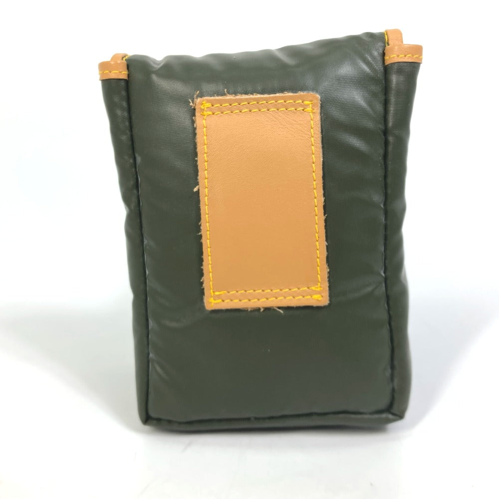 HUNTING WORLD Pouch Nylon / leather Dark green logo Belt pouch mens(Unisex) Used Authentic