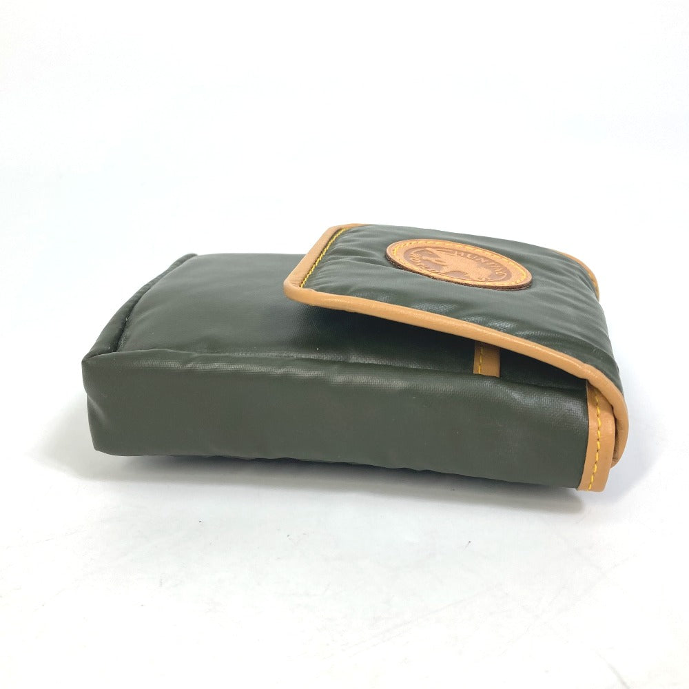 HUNTING WORLD Pouch Nylon / leather Dark green logo Belt pouch mens(Unisex) Used Authentic
